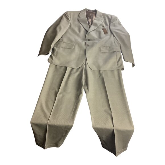 Chaps Ralph Lauren Mens 2-Piece Suit Wool Tailored Fit Black Multicolor 46L - Picture 9 of 16